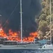 Over 100 Leap From Burning Boat on Turkish Children's Tour