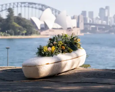 Mushroom coffin burial in Australia: eco-friendly first