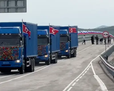 Russia and North Korea Open First Road Bridge Across Tumen River