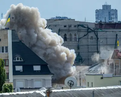 Russia strikes Ukraine intelligence HQ in 'major escalation'