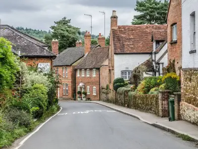Surrey hike to film village Shere is 1 hour from London