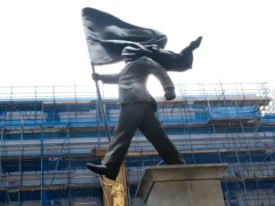 Westminster Council explores options for Banksy's Blinded by the Flag statue