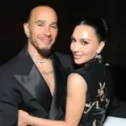 Kim Kardashian and Lewis Hamilton share first public kiss at LA event