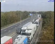 M25 J3 Crash Causes Long Queues at Swanley Interchange