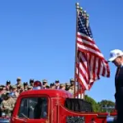 Trump claims firefighters pulled him to safety at Ground Zero