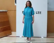 Victoria Starmer models at London fashion week show