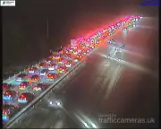 M25 Swanley Vehicle Fire Halts Traffic Clockwise